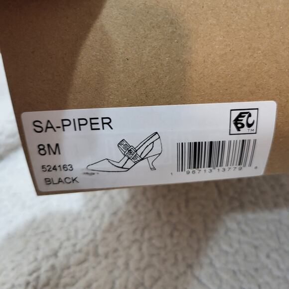 NEW Sanctuary Women's Piper Pointed toe Pump Heels Black Leather Size 8 - Picture 5 of 5